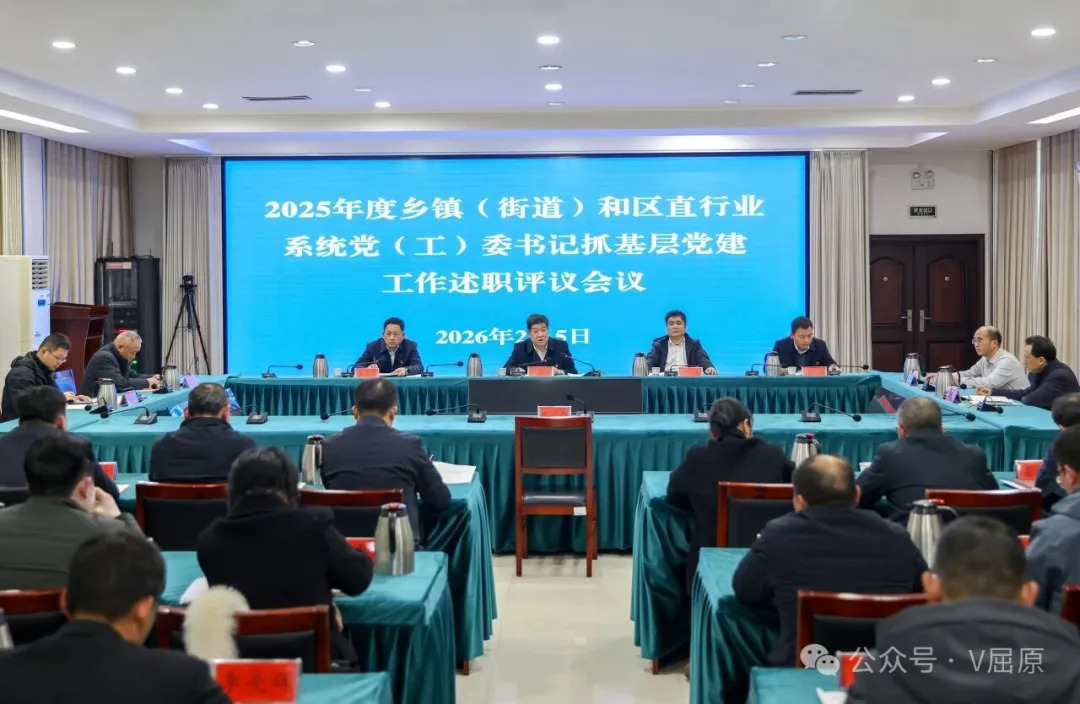 屈原管理区召开2025年度乡镇（街道）和区直行业系统党（工）委书记抓基层党建工作述职评议会议
